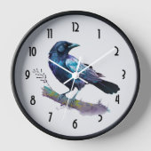 Mooie Raven op een boomtak (Voorkant)