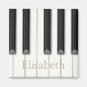 Mooie realistische piano toetsen gepersonaliseerde magneet (Voorkant)