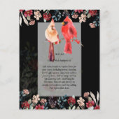 Mooie RED CARDINAL Birds Weddenschap Flyer (Achterkant)