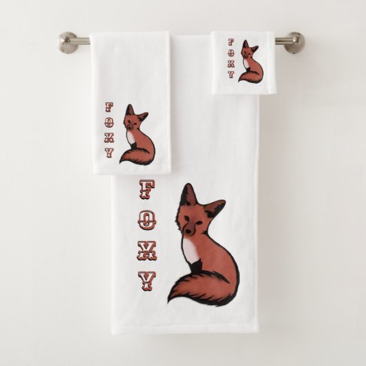 Mooie Red Foxy Fox Bad Handdoek (Insitu)