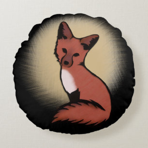 Mooie Red Foxy Fox Rond Kussen