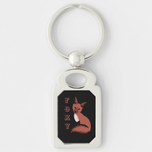 Mooie Red Foxy Fox Sleutelhanger (Voorkant)