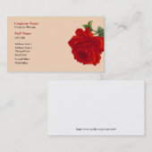 Mooie Red Rose visitekaartje template (Voorkant / Achterkant)