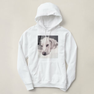 Mooie Regal White Labrador Mix Dog Gray Hoodie
