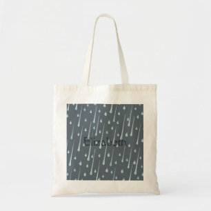 Mooie Regenachtige Dag Persoonlijke Donkergrijs Tote Bag