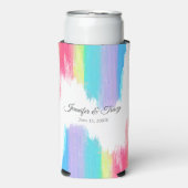 Mooie regenboog bruiloft gepersonaliseerd (Seltzer Voorkant)