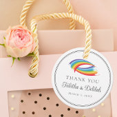 Mooie regenboog golven LGBT bruiloft Bedankjes Labels