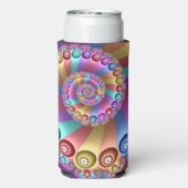 Mooie Regenboog Kleuren Abstracte Fractal Art (Seltzer Achterkant)