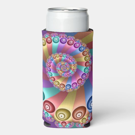 Mooie Regenboog Kleuren Abstracte Fractal Art (Seltzer Voorkant)