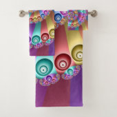 Mooie Regenboog Kleuren Abstracte Fractal Art Bad Handdoek (Insitu)