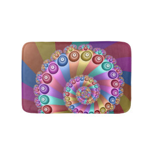Mooie Regenboog Kleuren Abstracte Fractal Art Badmat