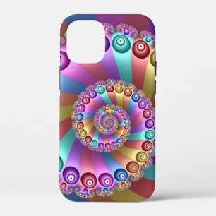 Mooie Regenboog Kleuren Abstracte Fractal Art iPhone 12 Mini Hoesje
