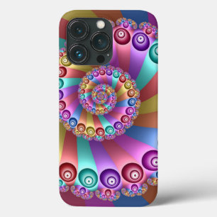 Mooie Regenboog Kleuren Abstracte Fractal Art iPhone 13 Pro Hoesje