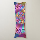 Mooie Regenboog Kleuren Abstracte Fractal Art Lichaamskussen (Voorkant Verticaal)