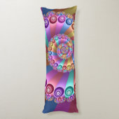 Mooie Regenboog Kleuren Abstracte Fractal Art Lichaamskussen (Achterkant (Verticaal))