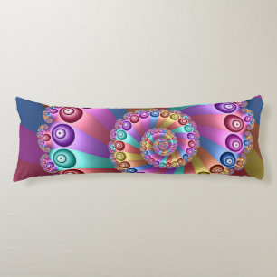 Mooie Regenboog Kleuren Abstracte Fractal Art Lichaamskussen