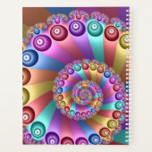 Mooie Regenboog Kleuren Abstracte Fractal Art Naam Planner (Achterkant)