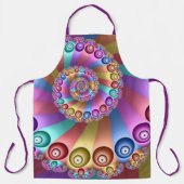 Mooie Regenboog Kleuren Abstracte Fractal Art Schort (Voorkant)