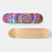Mooie Regenboog Kleuren Abstracte Fractal Art Skateboard (Horizontaal)