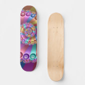 Mooie Regenboog Kleuren Abstracte Fractal Art Skateboard (Voorkant)