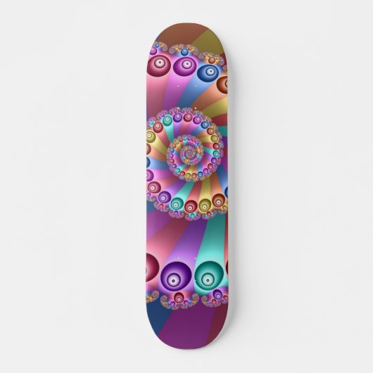 Mooie Regenboog Kleuren Abstracte Fractal Art Skateboard (Voorkant)