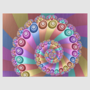 Mooie Regenboog Kleuren Abstracte Fractal Art Tissuepapier