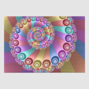 Mooie Regenboog Kleuren Abstracte Fractal Art Tissuepapier