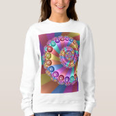 Mooie Regenboog Kleuren Abstracte Fractal Art Trui (Voorkant)