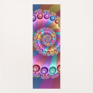 Mooie Regenboog Kleuren Abstracte Fractal Art Yogamat