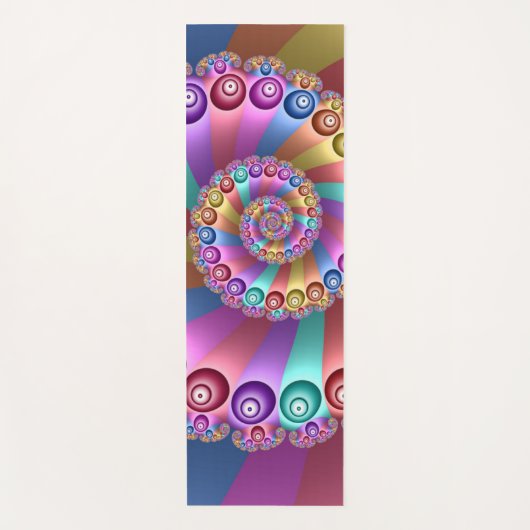 Mooie Regenboog Kleuren Abstracte Fractal Art Yogamat (Voorkant)