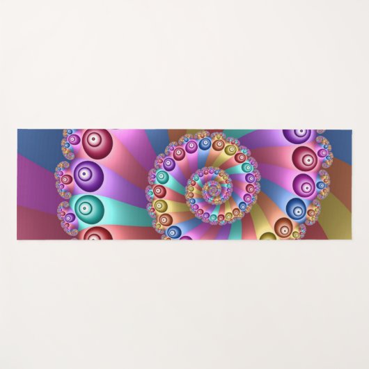 Mooie Regenboog Kleuren Abstracte Fractal Art Yogamat (Voorkant (horizontaal))