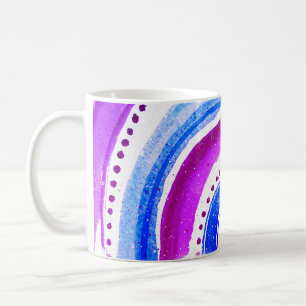 Mooie regenboog Paars en blauw Koffiemok