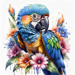 Mooie regenboog papegaaien stropdas