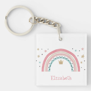 Mooie Regenboog Sterren Sleutelhanger