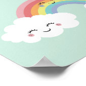 Mooie Regenboog Wolken Kinderkamer Poster Print (Hoek)