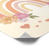 Mooie Regenboog Zon Harten Kinderkamer Print Kinde (Hoek)