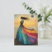 Mooie regenboogjurk briefkaart (Staand voorkant)