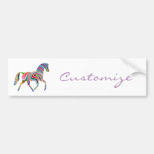 Mooie regenboogkleurpaard Thunder_Cove Bumpersticker