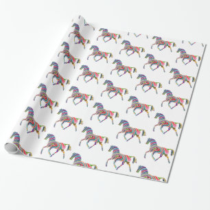 Mooie regenboogkleurpaard Thunder_Cove Cadeaupapier