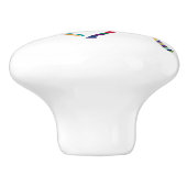 Mooie regenboogkleurpaard Thunder_Cove Keramische Knop (Zijkant)