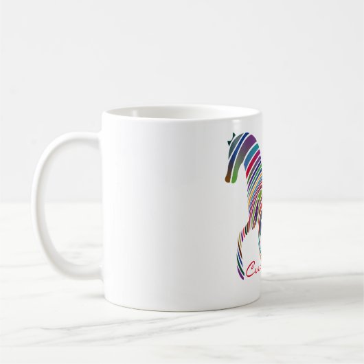 Mooie regenboogkleurpaard Thunder_Cove Koffiemok (Links)
