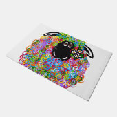 Mooie regenboogschaap van de familie deurmat (Schuin)