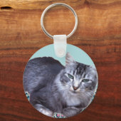 Mooie, relaxende kat sleutelhanger (Voorkant)
