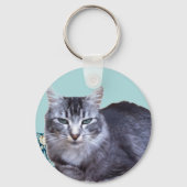 Mooie, relaxende kat sleutelhanger (Achterkant)