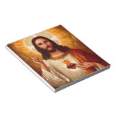 Mooie religieuze heilige hartslag van Jezus afbeel Notitieblok (Schuin)