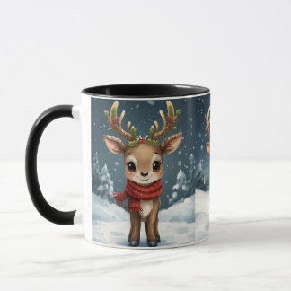 Mooie rendier kerst-reisbeker voor gezellige drank mok