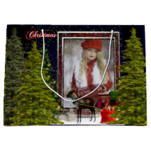 Mooie rendieren, slee en evergreens kerst