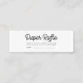 Mooie retro babyshower luier raffle ticket (Voorkant)