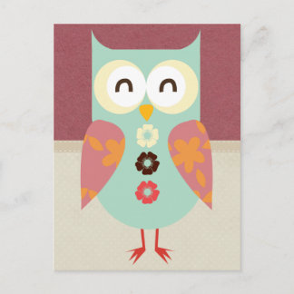 Mooie Retro Owl Briefkaart