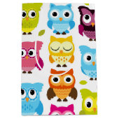 Mooie Retro Owl Medium Cadeauzakje (Voorkant)